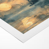 Abstract Nature Prints - Moonlit Lake Tranquility Wall Art