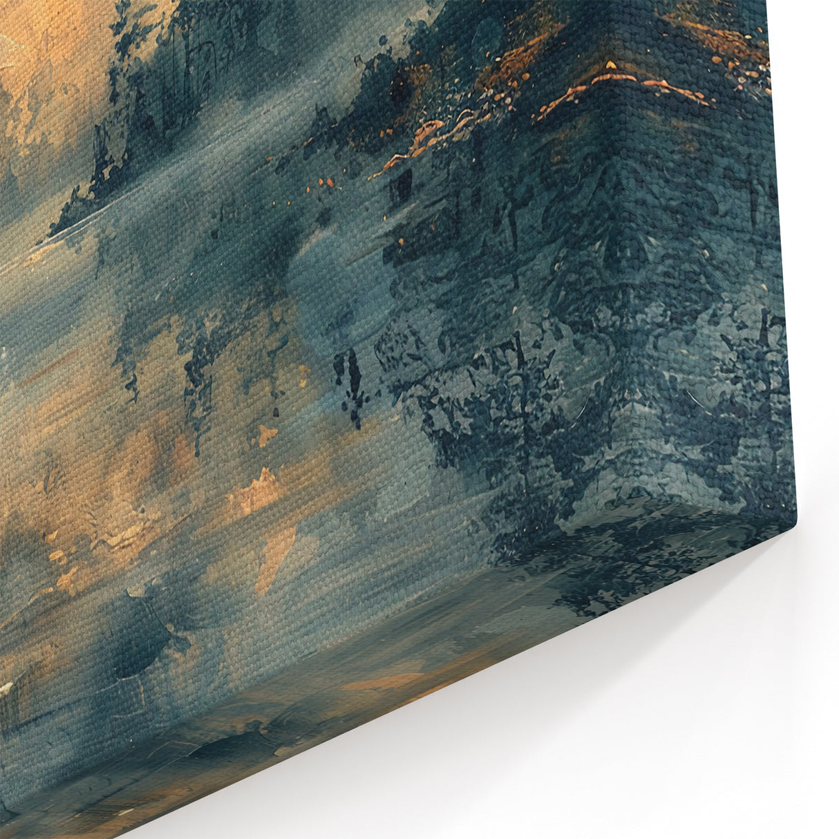 Abstract Nature Prints - Moonlit Lake Tranquility Wall Art