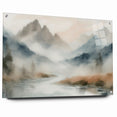 Abstract Nature Prints - Misty Mountain Serenity Wall Art