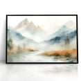 Abstract Nature Prints - Misty Mountain Serenity Wall Art