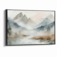 Abstract Nature Prints - Misty Mountain Serenity Wall Art