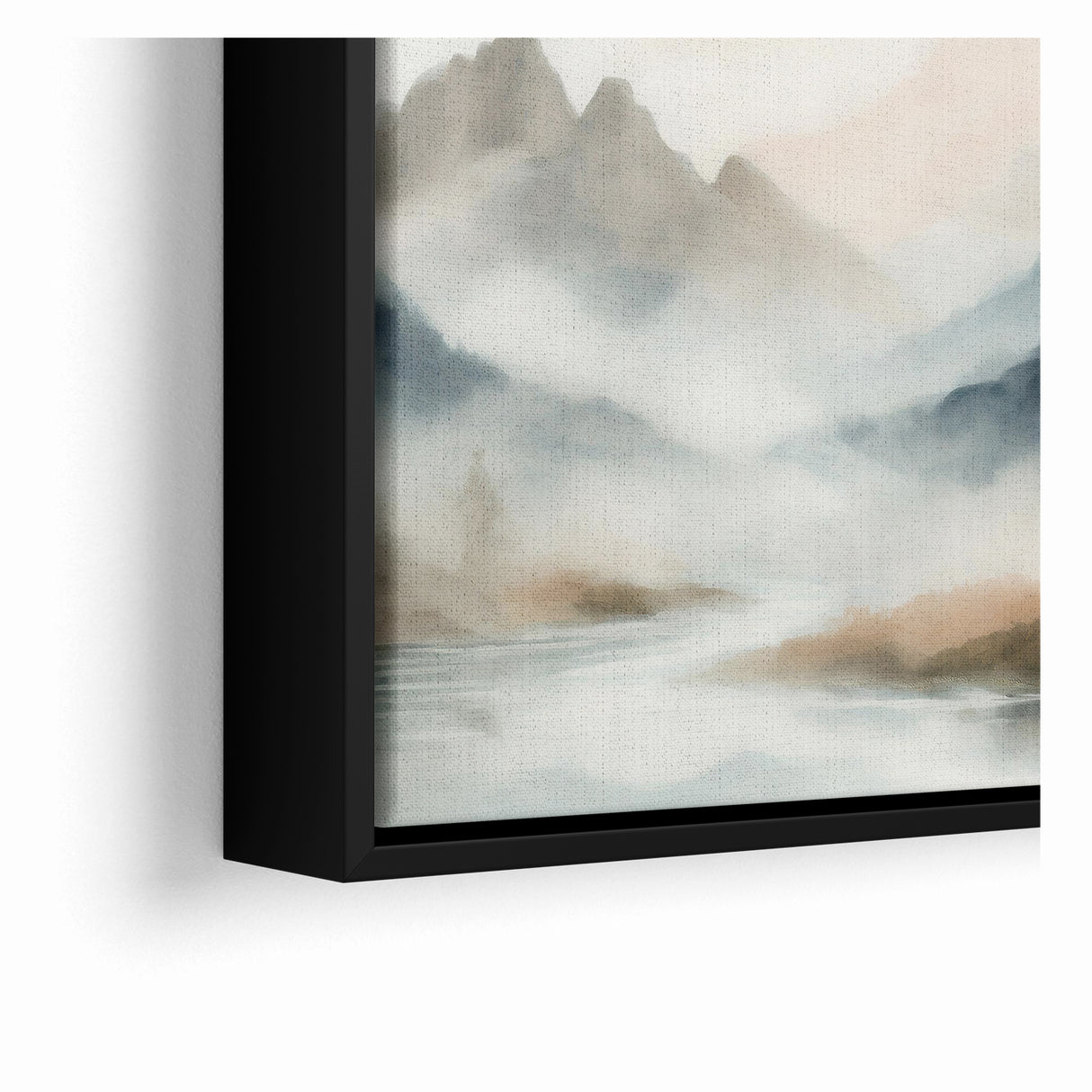 Abstract Nature Prints - Misty Mountain Serenity Wall Art