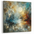 Artistic Landscape Designs - Moonlit Mosaic Reflection Wall Art