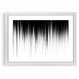 Minimalist Black and White Abstract Art | Drip Monochrome Canvas Design