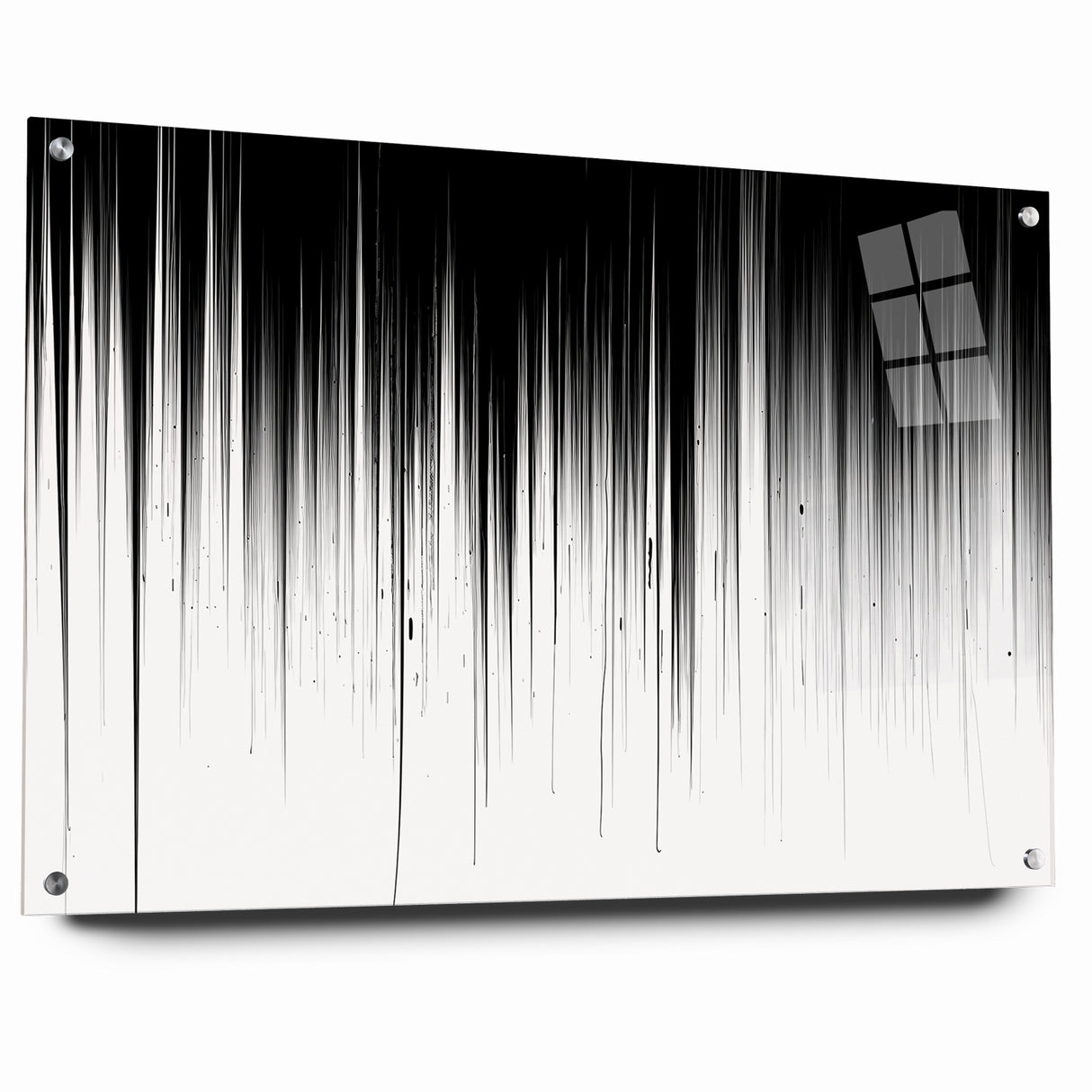 Minimalist Black and White Abstract Art | Drip Monochrome Canvas Design