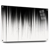 Minimalist Black and White Abstract Art | Drip Monochrome Canvas Design