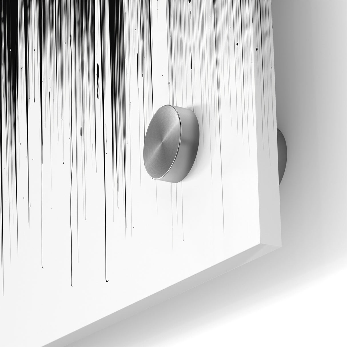 Minimalist Black and White Abstract Art | Drip Monochrome Canvas Design