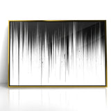 Minimalist Black and White Abstract Art | Drip Monochrome Canvas Design