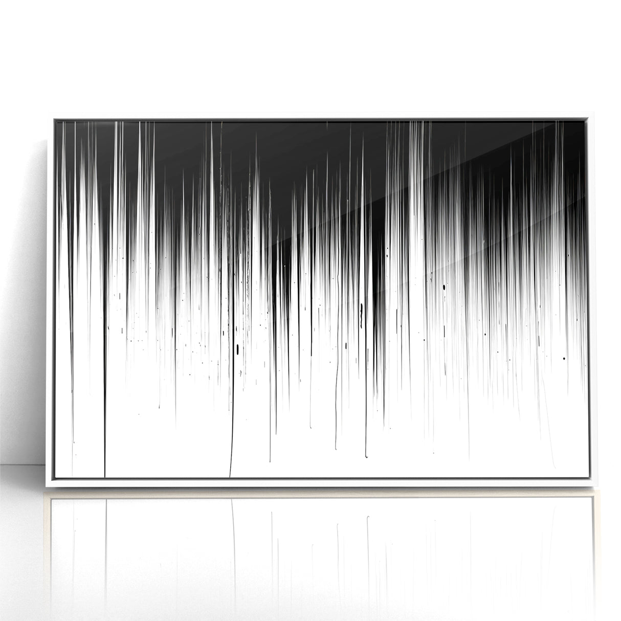 Minimalist Black and White Abstract Art | Drip Monochrome Canvas Design