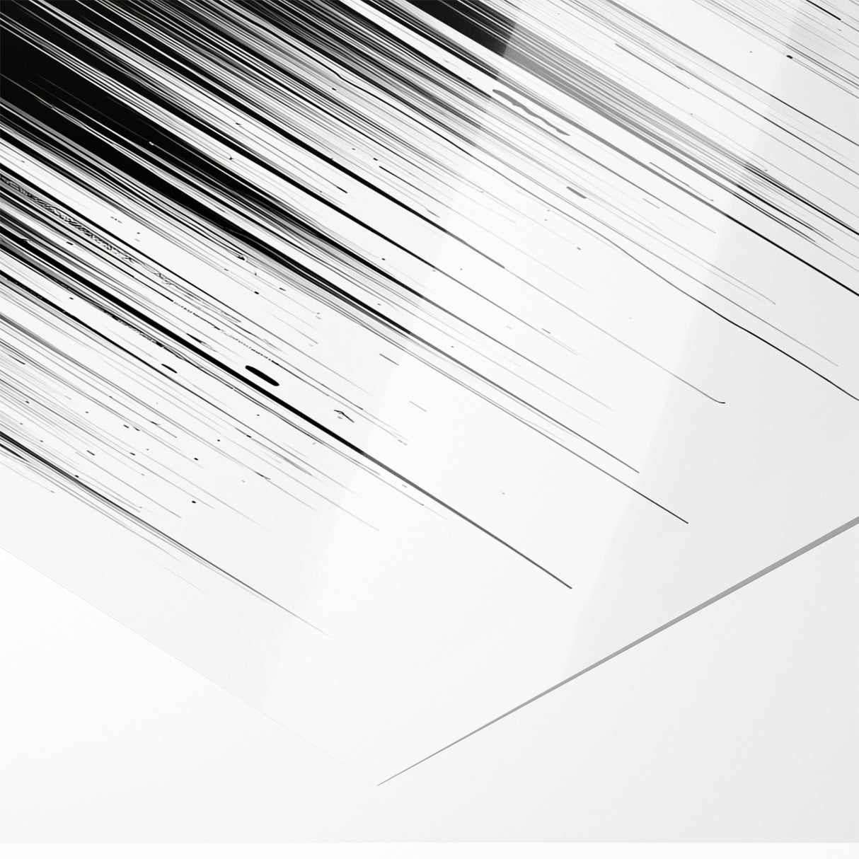 Minimalist Black and White Abstract Art | Drip Monochrome Canvas Design