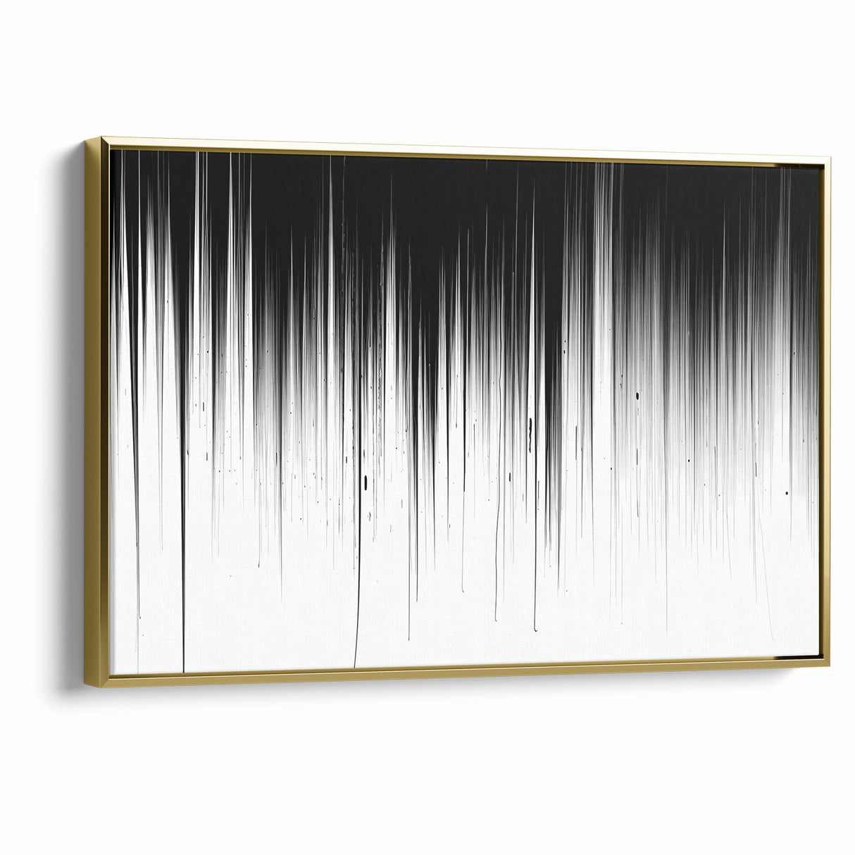 Minimalist Black and White Abstract Art | Drip Monochrome Canvas Design