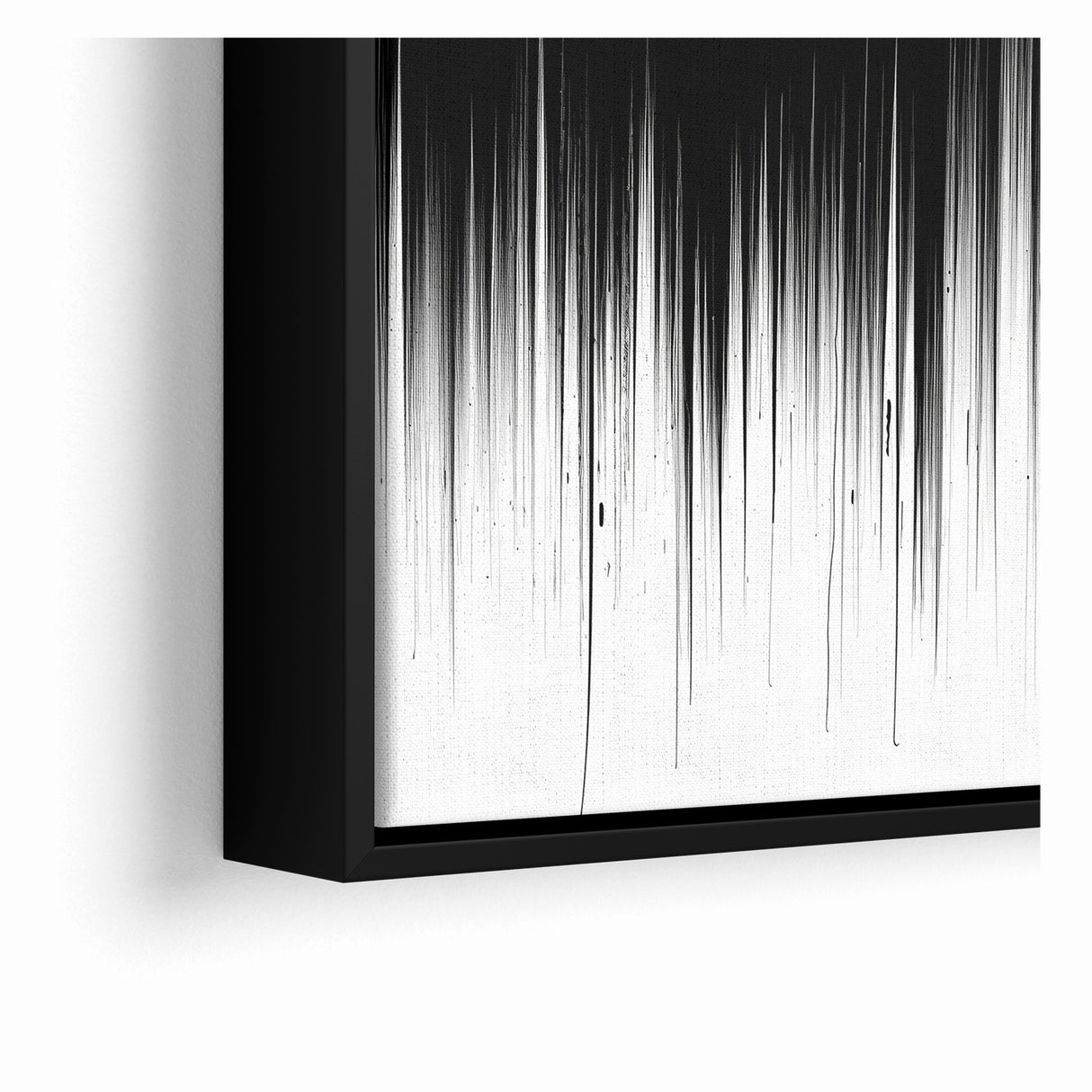 Minimalist Black and White Abstract Art | Drip Monochrome Canvas Design