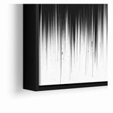 Minimalist Black and White Abstract Art | Drip Monochrome Canvas Design