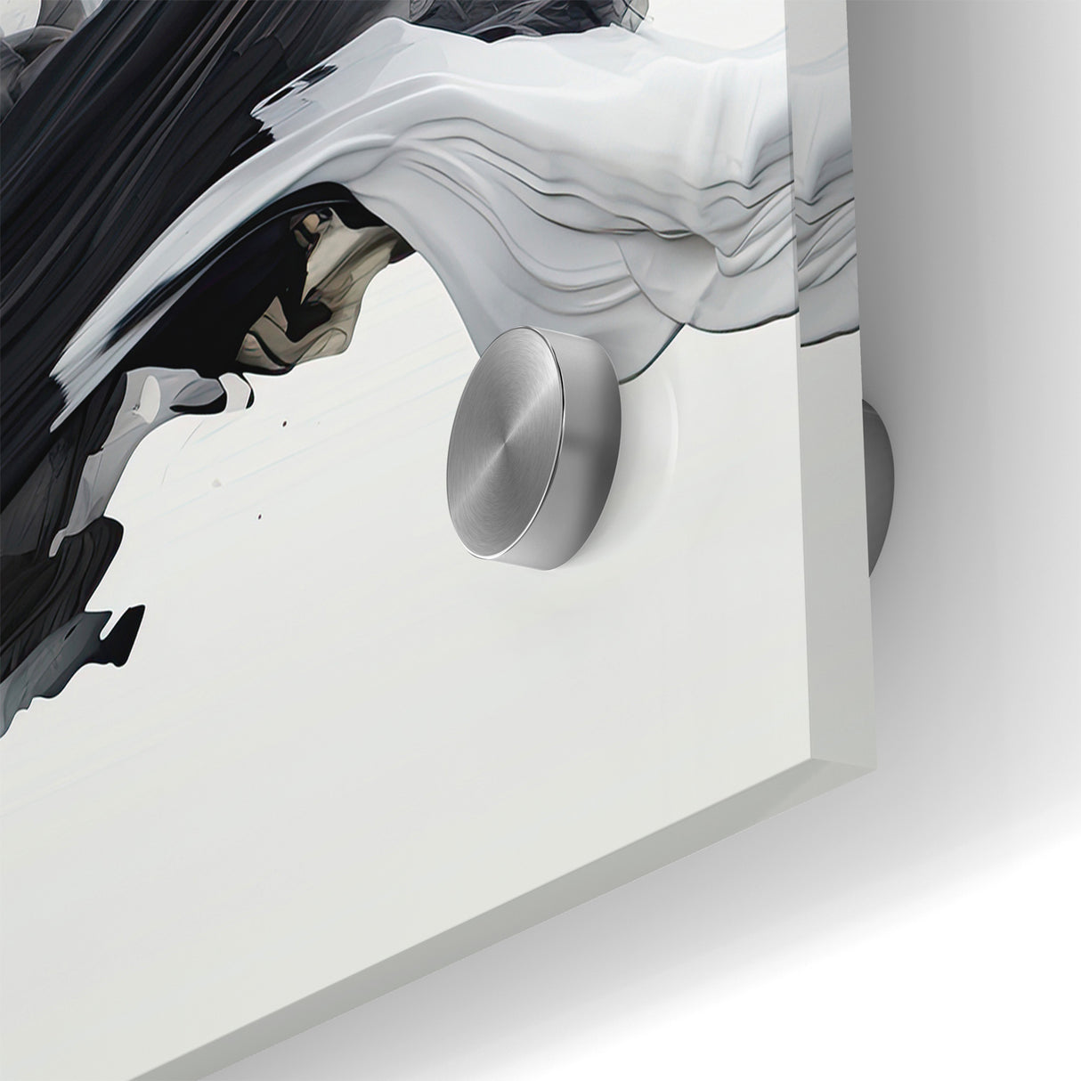 Flowing Black and White Abstract Art | Modern Monochrome Canvas Design