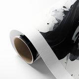 Flowing Black and White Abstract Art | Modern Monochrome Canvas Design