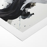 Flowing Black and White Abstract Art | Modern Monochrome Canvas Design