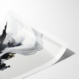 Flowing Black and White Abstract Art | Modern Monochrome Canvas Design
