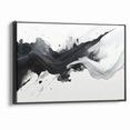 Flowing Black and White Abstract Art | Modern Monochrome Canvas Design
