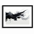 Flowing Black and White Abstract Art | Modern Monochrome Canvas Design
