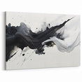 Flowing Black and White Abstract Art | Modern Monochrome Canvas Design