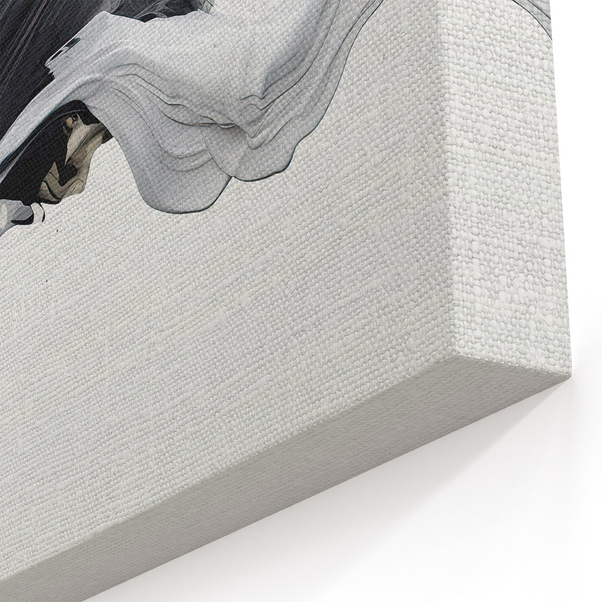 Flowing Black and White Abstract Art | Modern Monochrome Canvas Design