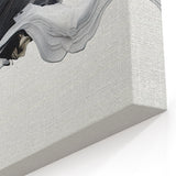 Flowing Black and White Abstract Art | Modern Monochrome Canvas Design