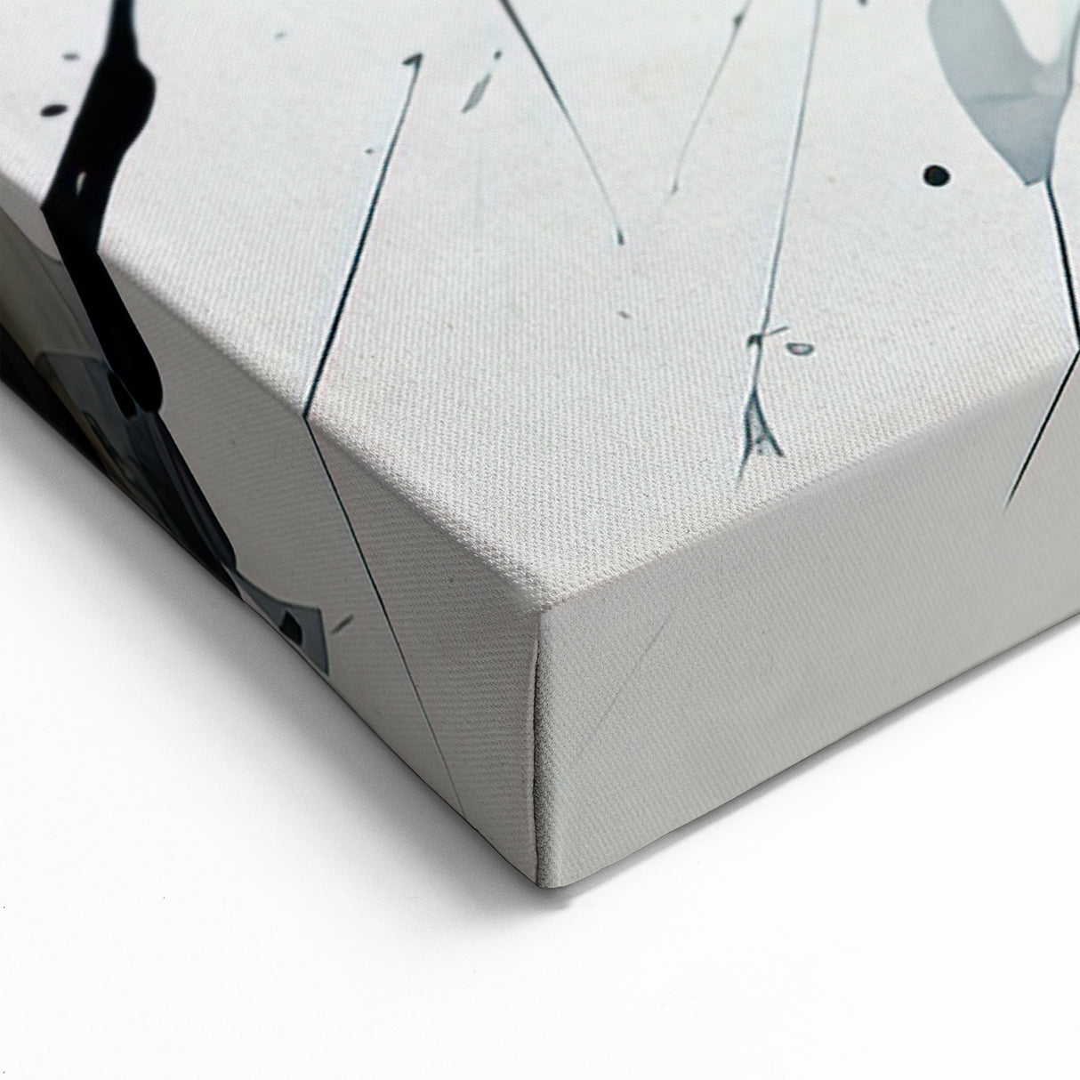 Flowing Black and White Abstract Art | Modern Monochrome Canvas Design