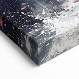 Modern Landscape Abstract - Stormy Seas with Red Accents Wall Art