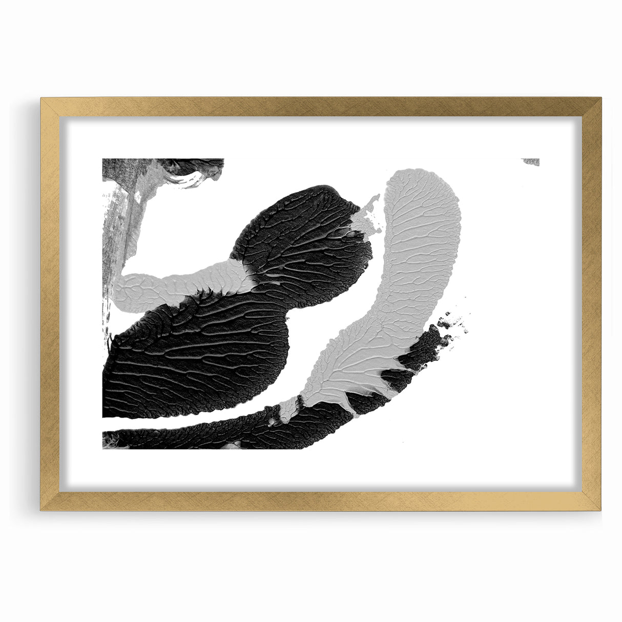 Textured Black and White Abstract Art | Monochrome Canvas Design