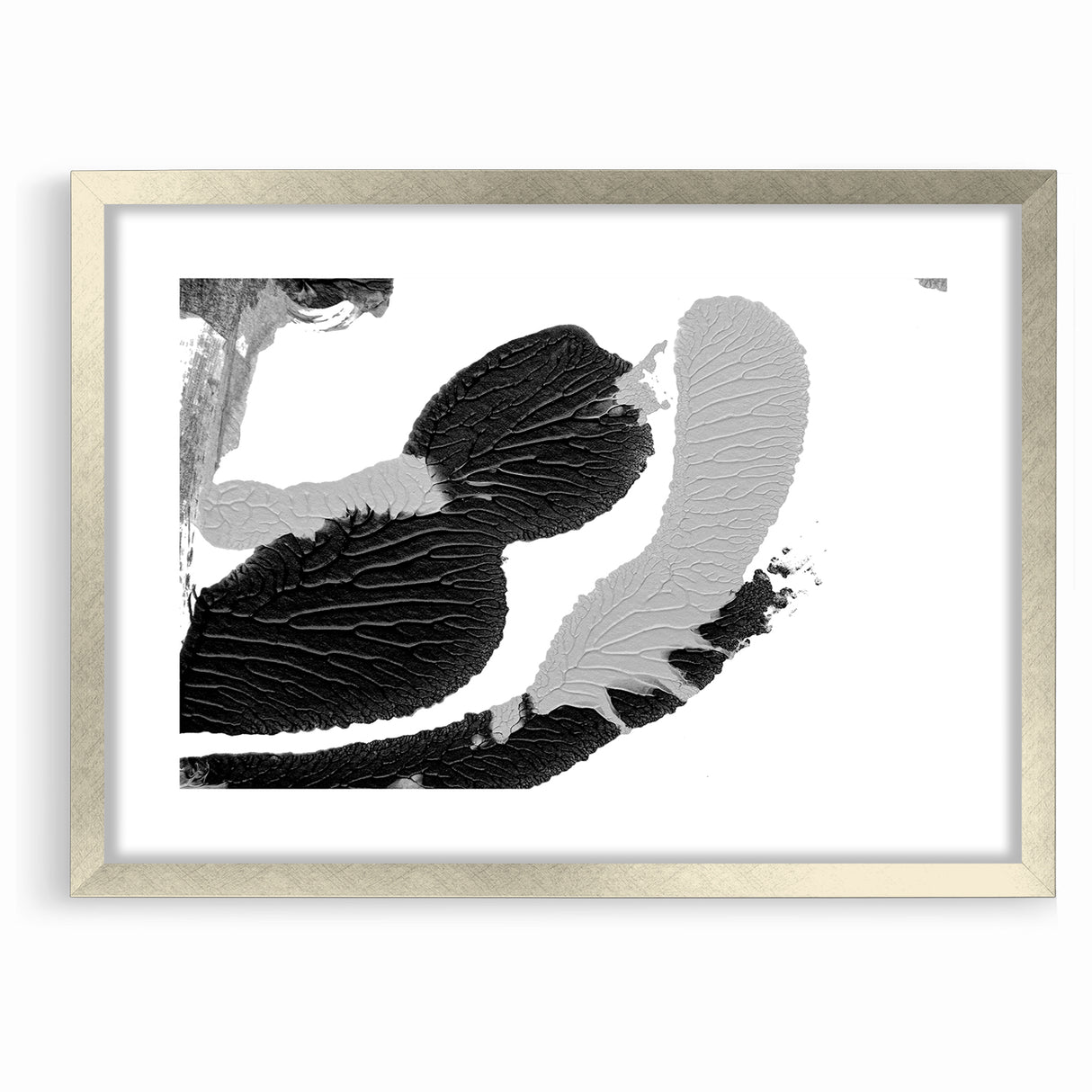 Textured Black and White Abstract Art | Monochrome Canvas Design