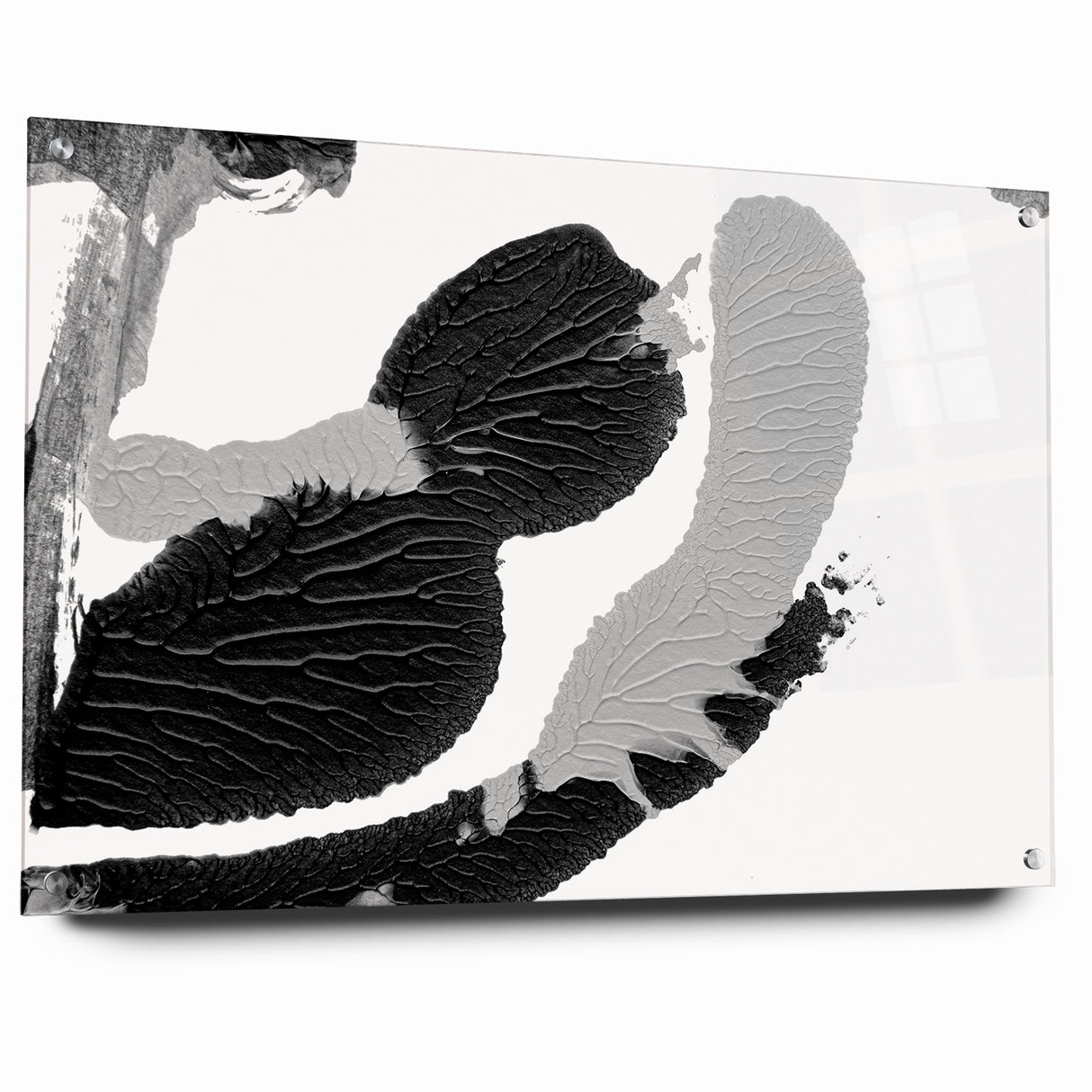 Textured Black and White Abstract Art | Monochrome Canvas Design