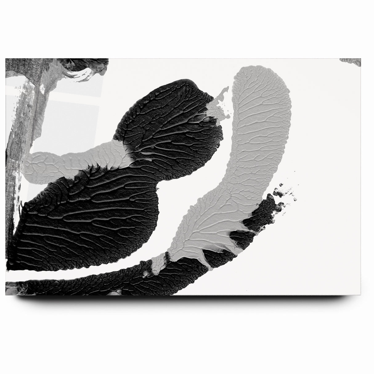 Textured Black and White Abstract Art | Monochrome Canvas Design