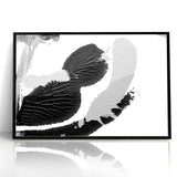 Textured Black and White Abstract Art | Monochrome Canvas Design
