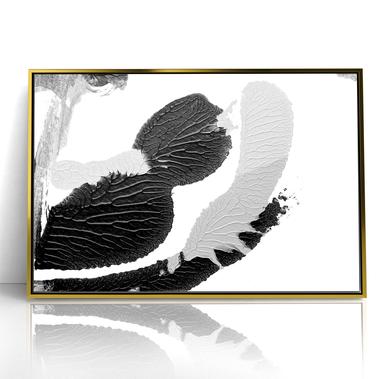 Textured Black and White Abstract Art | Monochrome Canvas Design