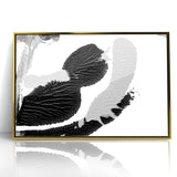 Textured Black and White Abstract Art | Monochrome Canvas Design