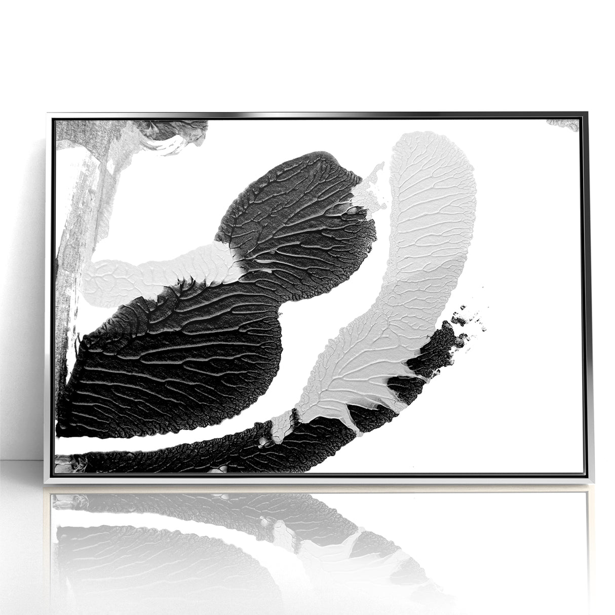 Textured Black and White Abstract Art | Monochrome Canvas Design