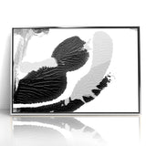 Textured Black and White Abstract Art | Monochrome Canvas Design