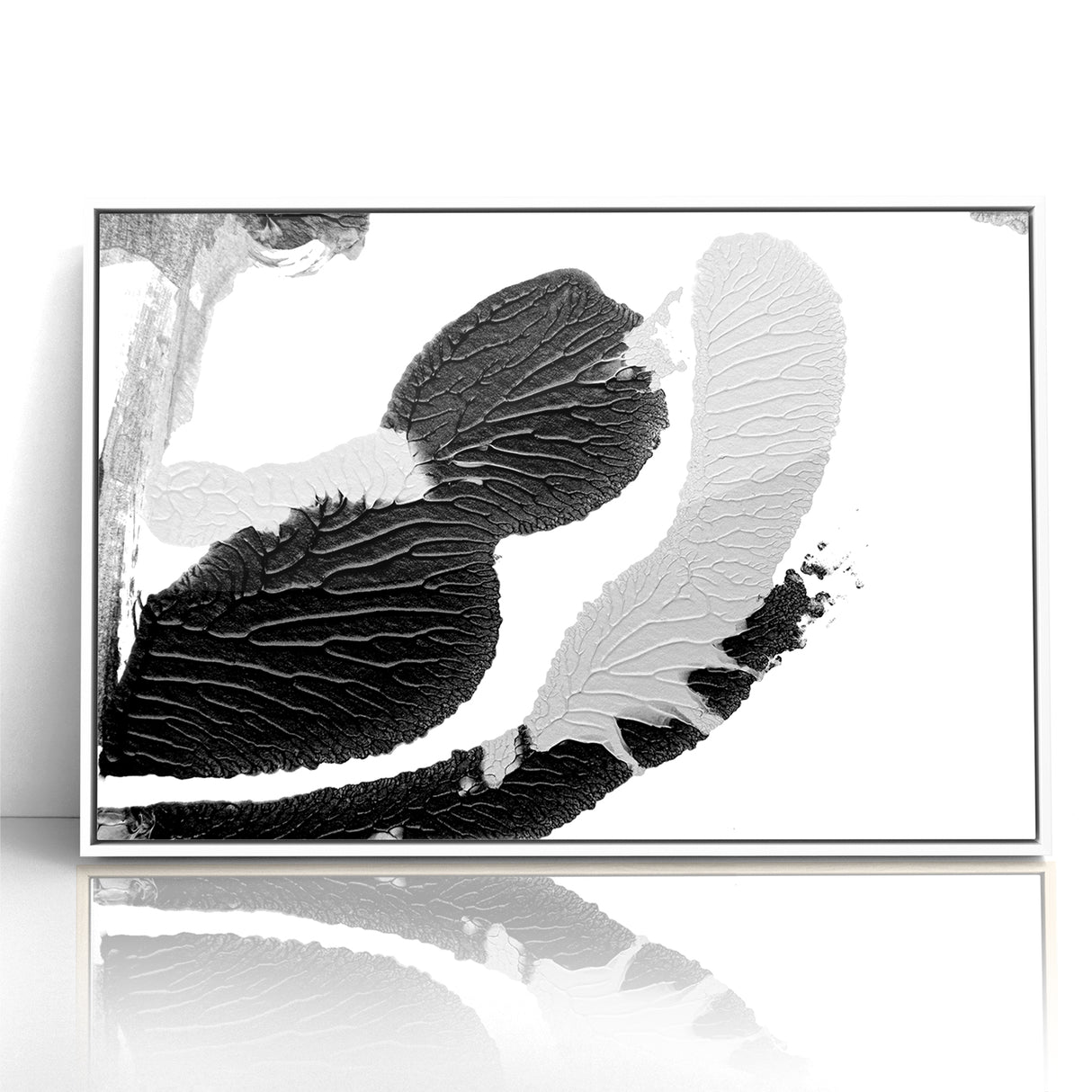 Textured Black and White Abstract Art | Monochrome Canvas Design