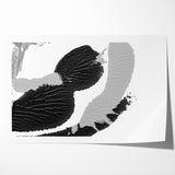 Textured Black and White Abstract Art | Monochrome Canvas Design