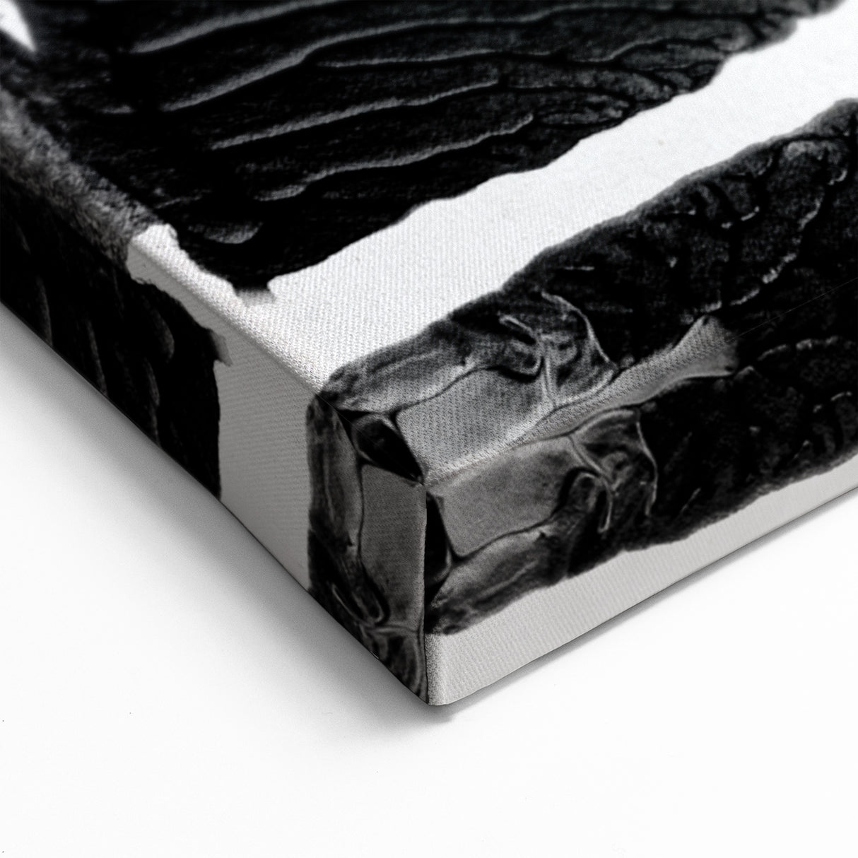Textured Black and White Abstract Art | Monochrome Canvas Design