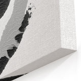 Textured Black and White Abstract Art | Monochrome Canvas Design