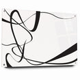 Curved Black and White Abstract Art | Minimalist Monochrome Canvas