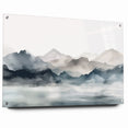 Modern Landscape Abstract Art - Tranquil Mountain Scenery Wall Decor