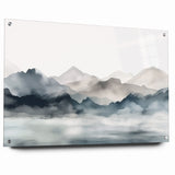 Modern Landscape Abstract Art - Tranquil Mountain Scenery Wall Decor