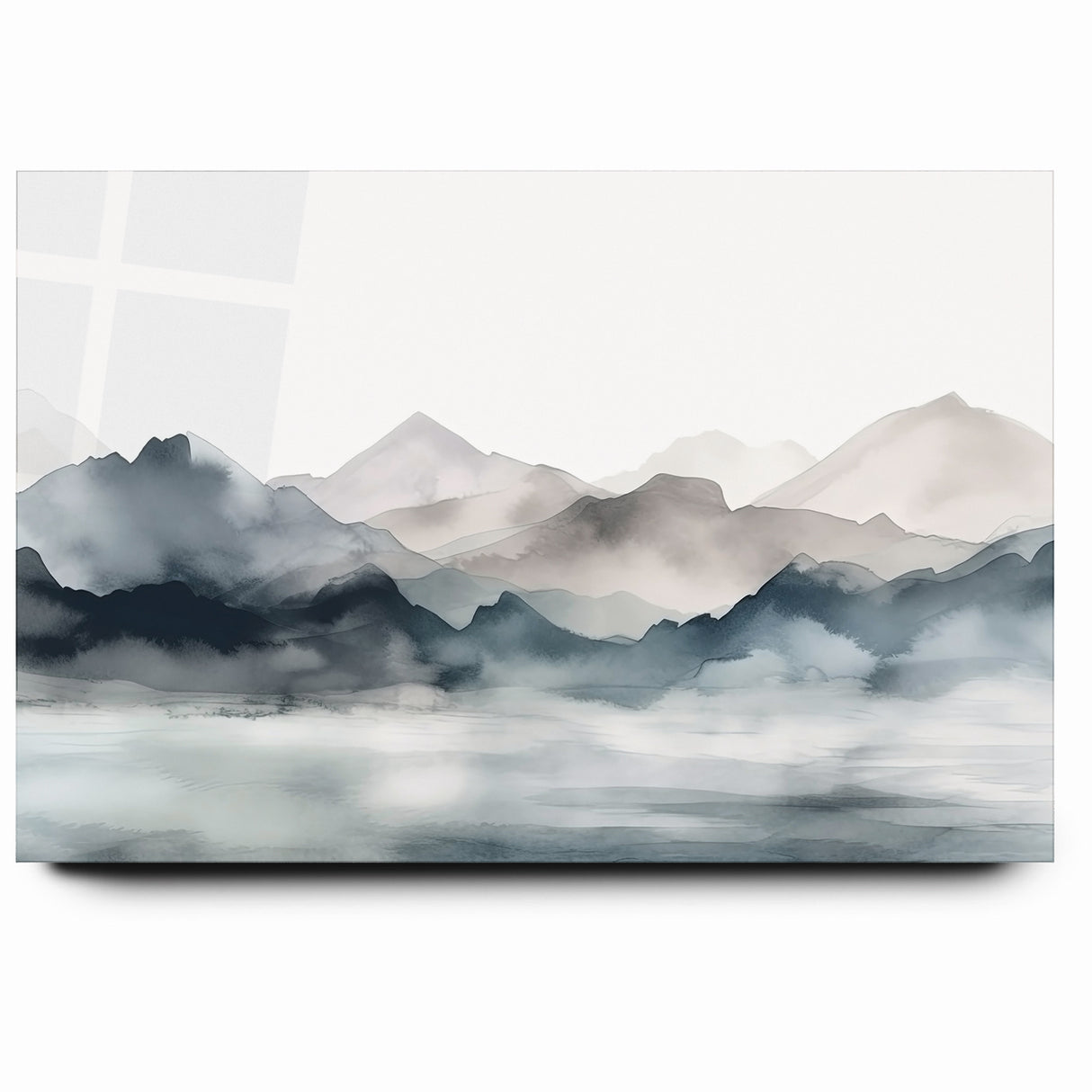 Modern Landscape Abstract Art - Tranquil Mountain Scenery Wall Decor