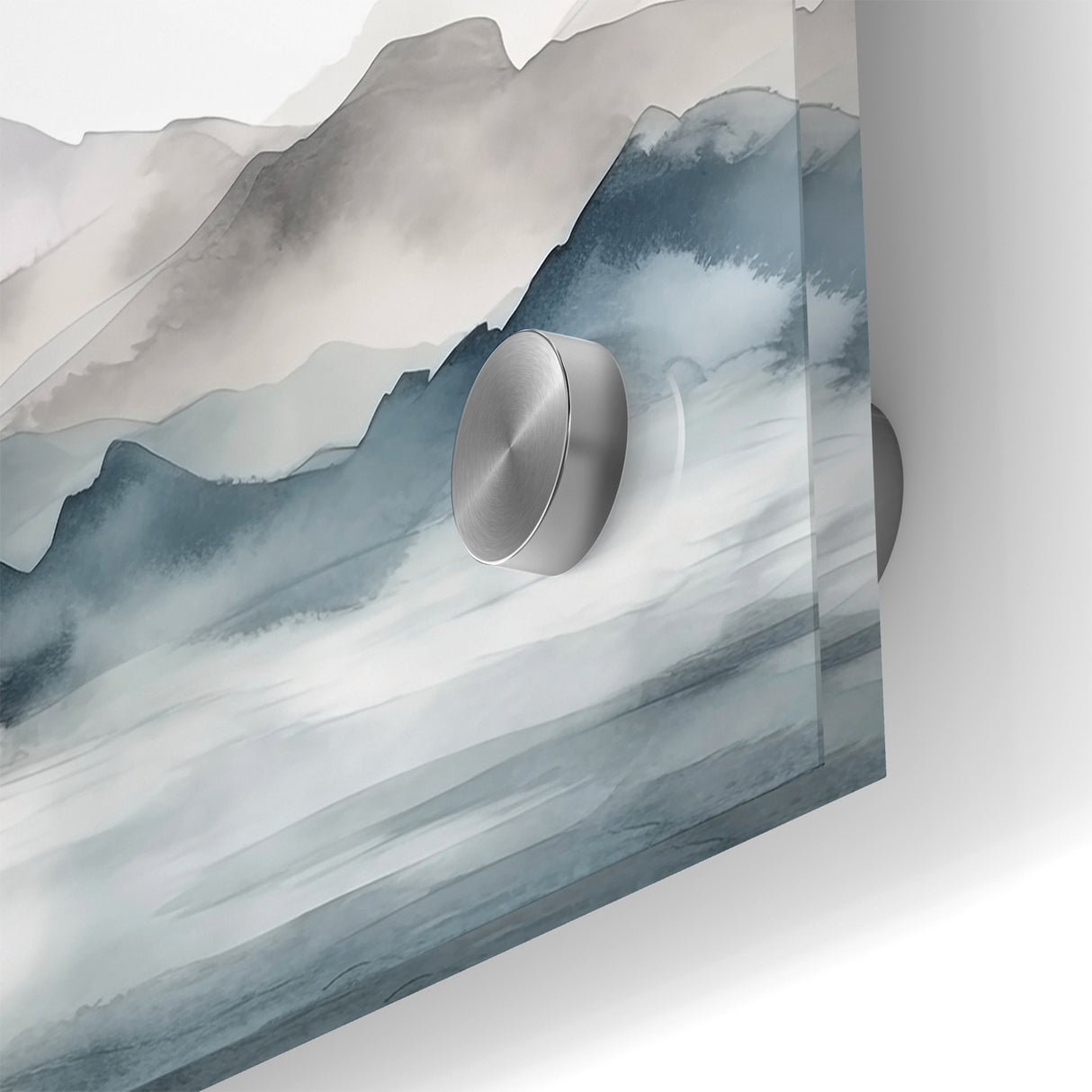 Modern Landscape Abstract Art - Tranquil Mountain Scenery Wall Decor
