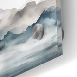 Modern Landscape Abstract Art - Tranquil Mountain Scenery Wall Decor
