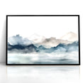 Modern Landscape Abstract Art - Tranquil Mountain Scenery Wall Decor