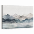 Modern Landscape Abstract Art - Tranquil Mountain Scenery Wall Decor