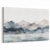 Modern Landscape Abstract Art - Tranquil Mountain Scenery Wall Decor